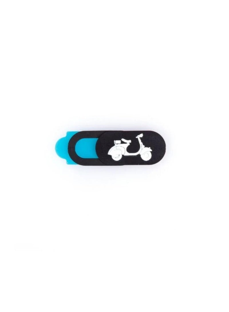 Funsy Laptop & Tablet Camera Cover | Scooter | Mini | Black - Image 1